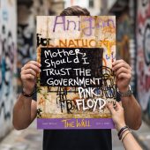 Pink Floyd Poster - Mother Should I Trust The Government Berlin Wall 1990