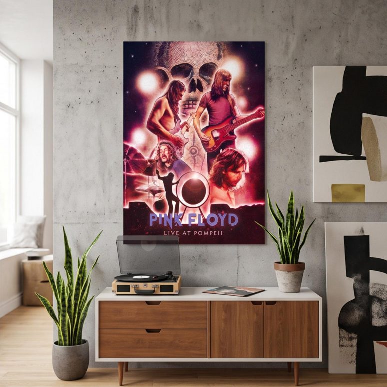 Pink Floyd Poster - Pink Floyd Live At PomPeii Illustration Pink Floyd Poster - Pink Floyd Live At PomPeii Illustration