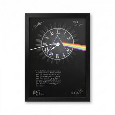 Pink Floyd Poster - Pink Floyd quote Time Art Pre Signed Pink Floyd Poster - Pink Floyd quote Time Art Pre Signed