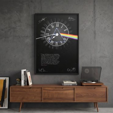 Pink Floyd Poster - Pink Floyd quote Time Art Pre Signed