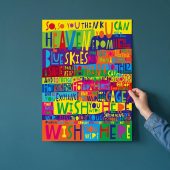 Pink Floyd Poster - Pink Floyd Wish You Were Here Limited Edition Art Print Signed LyricArt Pink Floyd Poster - Pink Floyd Wish You Were Here Limited Edition Art Print Signed LyricArt