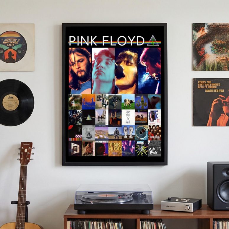 Pink Floyd Poster - Retro DSOTM Members