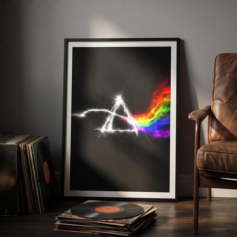Pink Floyd Poster - The Dark Side Of The Moon Electric Smoke Pink Floyd Poster - The Dark Side Of The Moon Electric Smoke