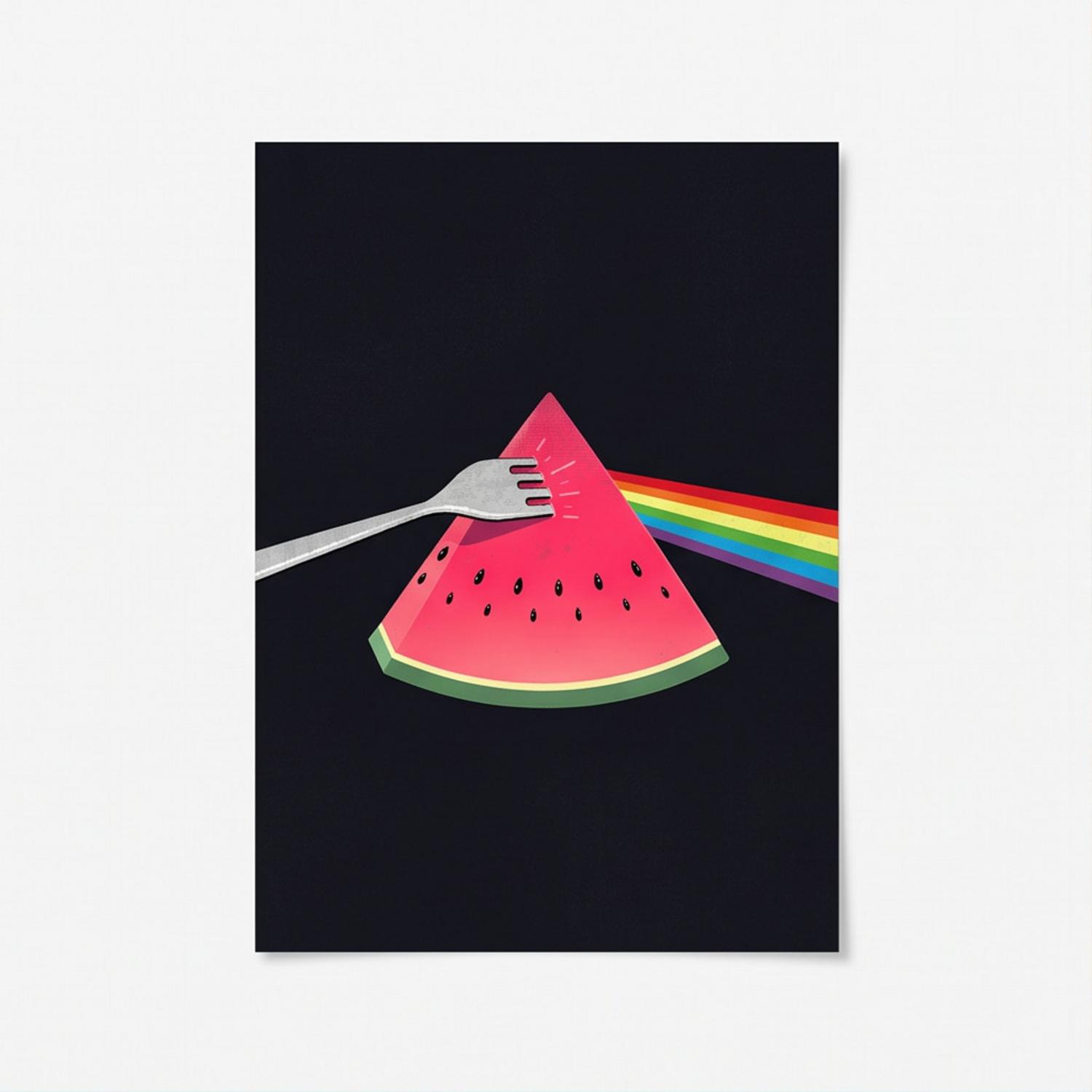 Pink Floyd Poster - The Fork Side of the Watermelon Pink Floyd Poster - The Fork Side of the Watermelon