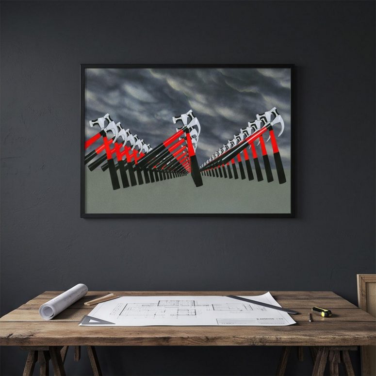 Pink Floyd Poster - The Marching Hammers The Wall Pink Floyd Poster - The Marching Hammers The Wall