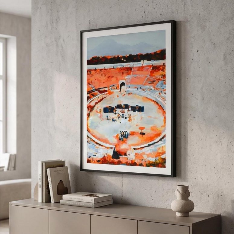 Pink Floyd Poster - This is where the magic happens Pink Floyd in Pompeii Painting