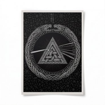 Pink Floyd Poster - Viking Valknut Dark Side Of The Moon Pink Floyd Poster - Viking Valknut Dark Side Of The Moon