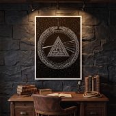 Pink Floyd Poster - Viking Valknut Dark Side Of The Moon Pink Floyd Poster - Viking Valknut Dark Side Of The Moon
