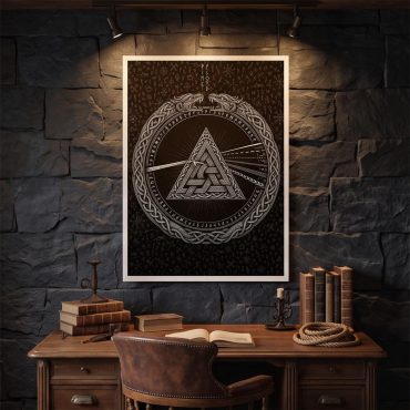 Pink Floyd Poster - Viking Valknut Dark Side Of The Moon
