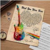 Pink Floyd Poster - Wish You Were Here Pink Floyd Sign Guitar Pink Floyd Poster - Wish You Were Here Pink Floyd Sign Guitar