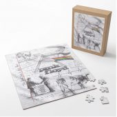 Pink Floyd Puzzle - Album Collage Sketch