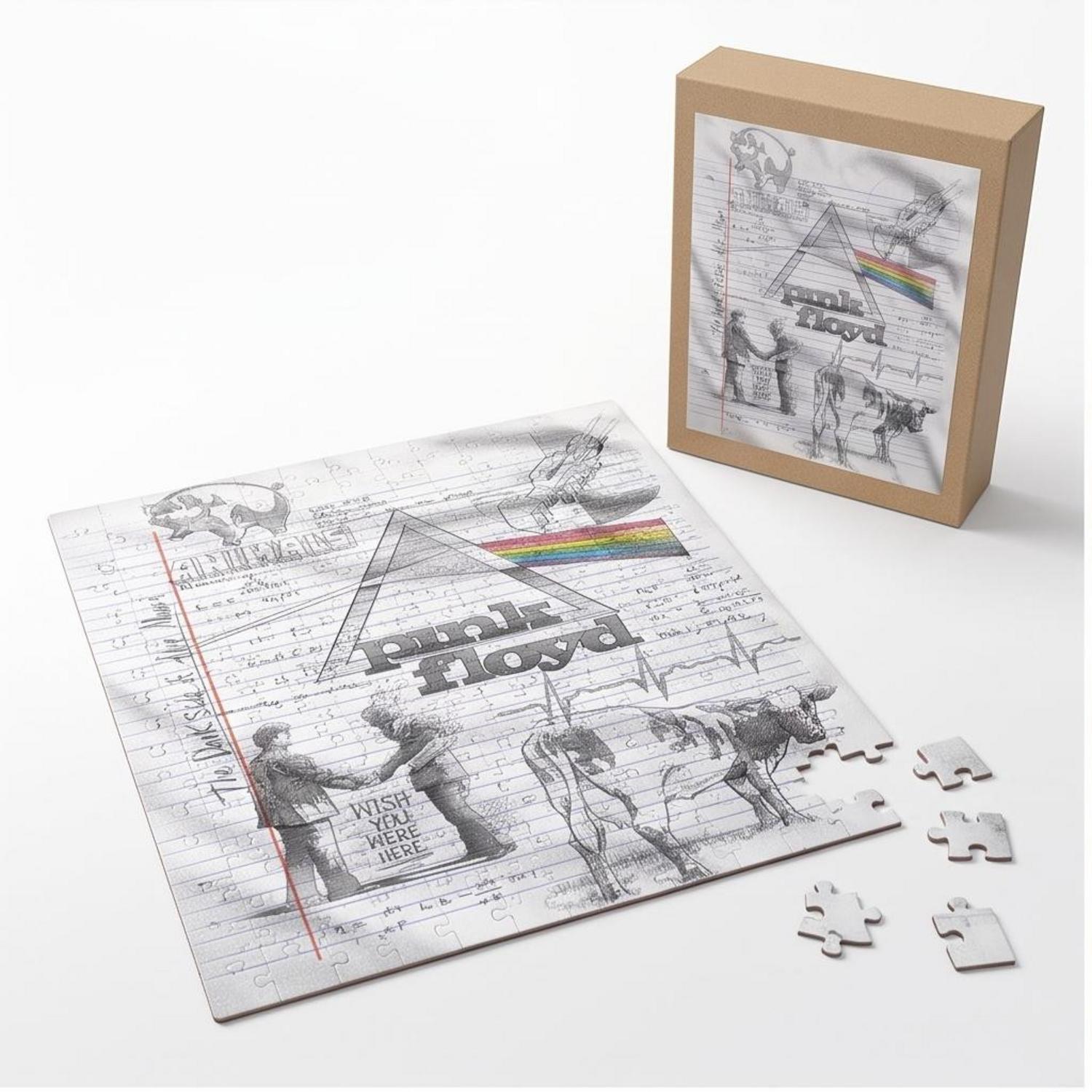 Pink Floyd Puzzle - Album Collage Sketch Pink Floyd Puzzle - Album Collage Sketch