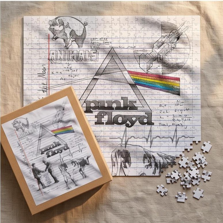 Pink Floyd Puzzle - Album Collage Sketch Pink Floyd Puzzle - Album Collage Sketch