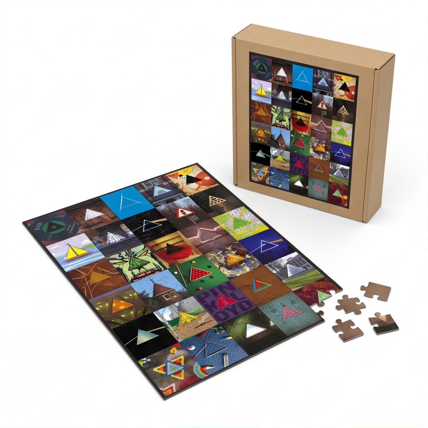 Pink Floyd Puzzle - Album Dark Side Of The Moon Collage Pink Floyd Puzzle - Album Dark Side Of The Moon Collage