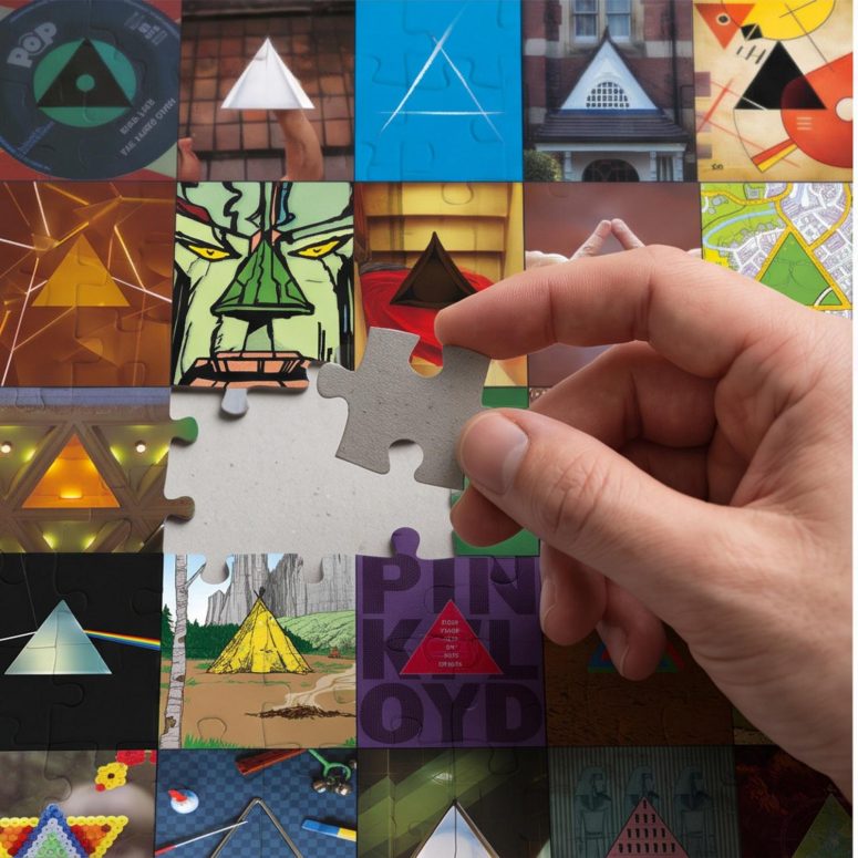 Pink Floyd Puzzle - Album Dark Side Of The Moon Collage Pink Floyd Puzzle - Album Dark Side Of The Moon Collage