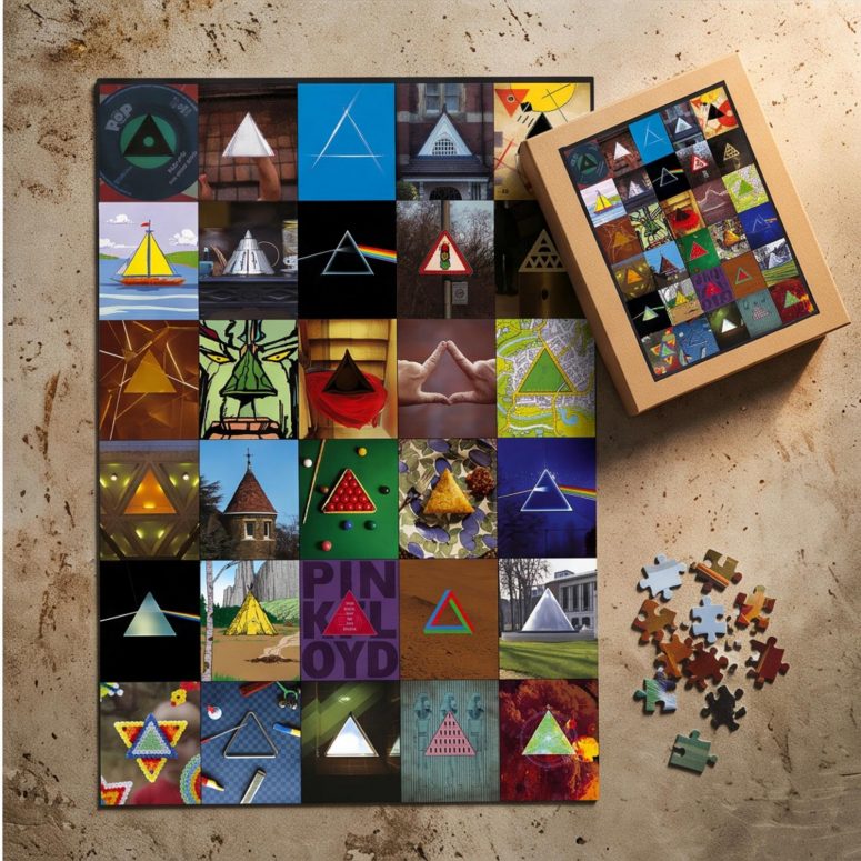 Pink Floyd Puzzle - Album Dark Side Of The Moon Collage Pink Floyd Puzzle - Album Dark Side Of The Moon Collage