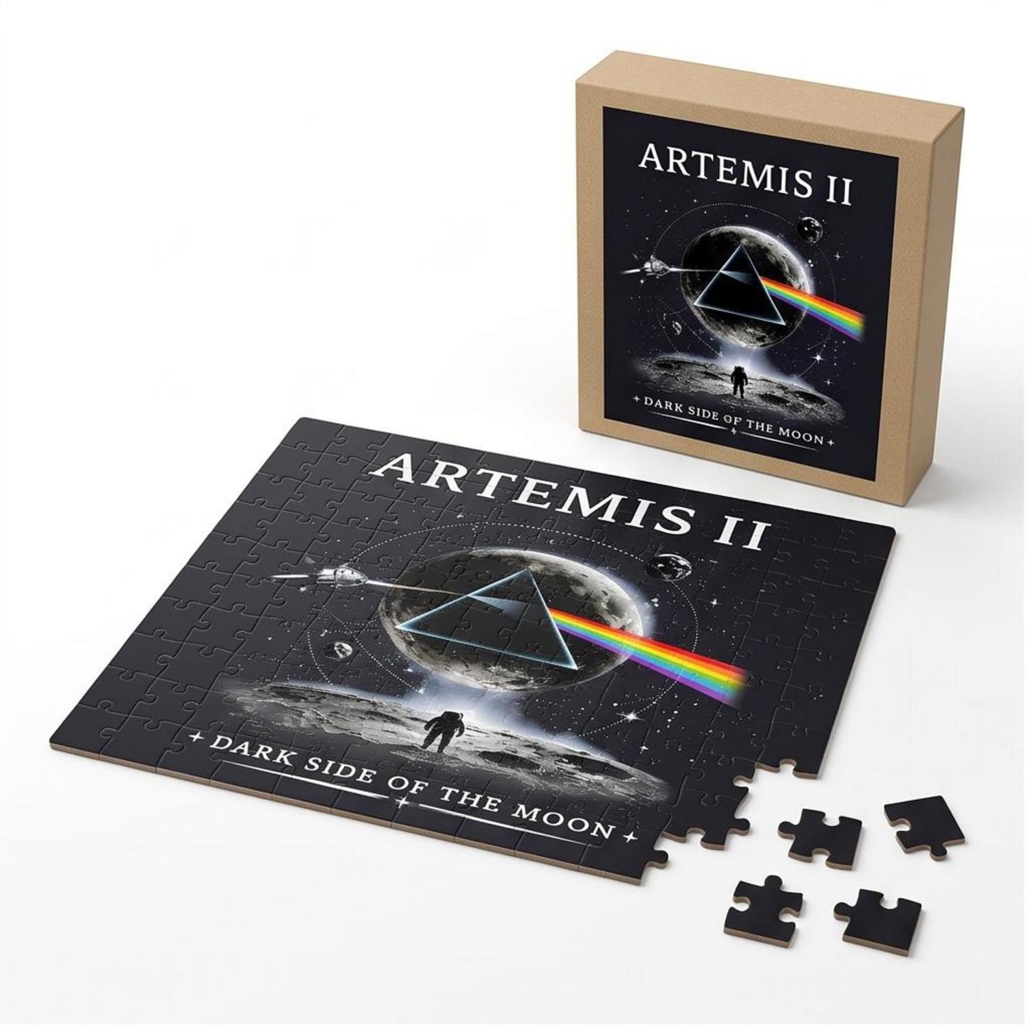 Pink Floyd Puzzle - Artemis II Dark Side of the Moon Space Mission Pink Floyd Puzzle - Artemis II Dark Side of the Moon Space Mission