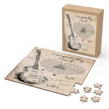 Pink Floyd Puzzle - Comfortably Numb Lyrics Band Signatures