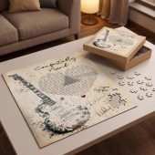 Pink Floyd Puzzle - Comfortably Numb Lyrics Band Signatures