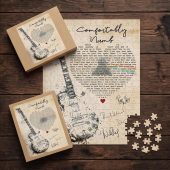 Pink Floyd Puzzle - Comfortably Numb Lyrics Band Signatures