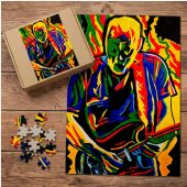 Pink Floyd Puzzle - David Gilmour Legend Abstract Art