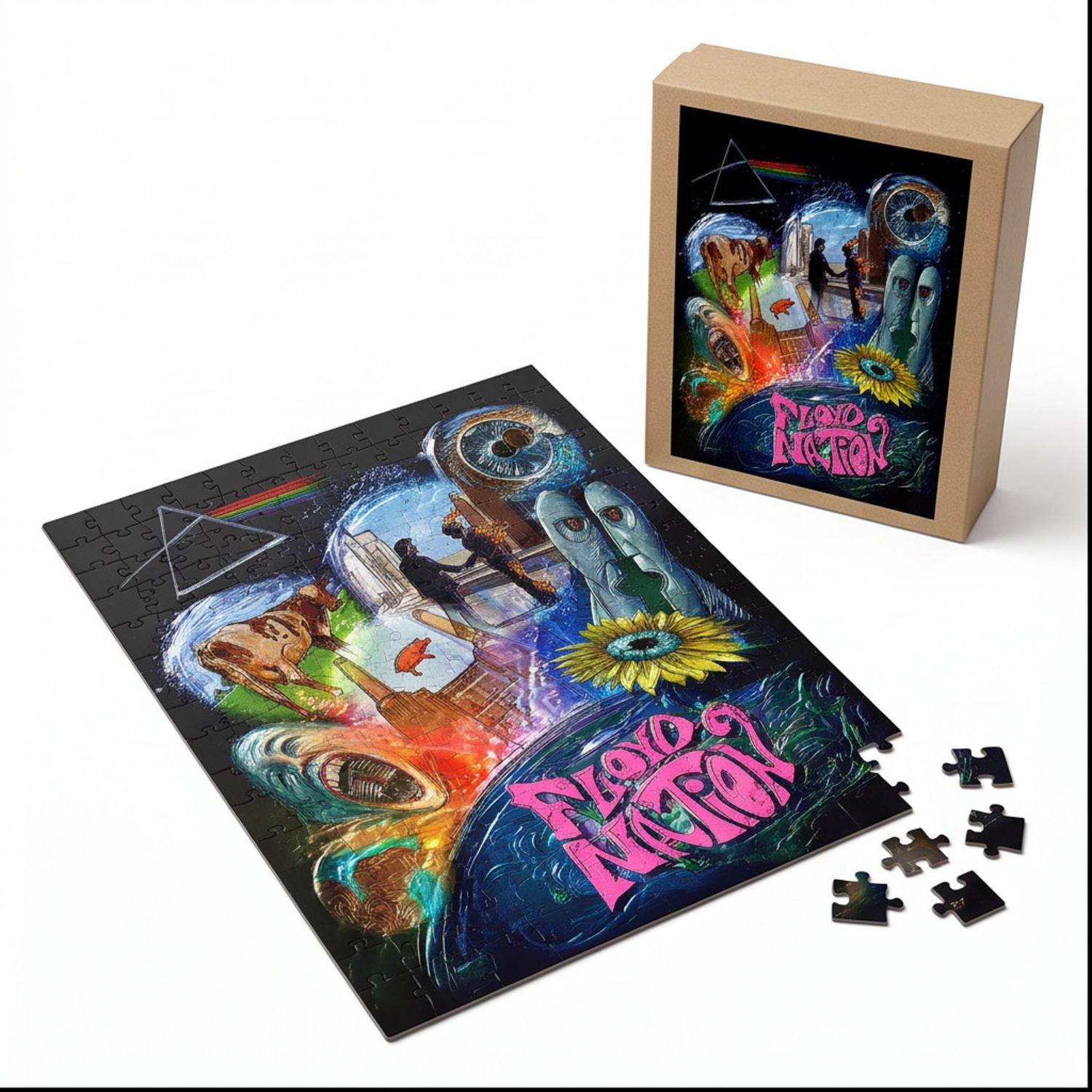 Pink Floyd Puzzle - DSOTM WYWH Animals Album Collage oil painting Pink Floyd Puzzle - DSOTM WYWH Animals Album Collage oil painting