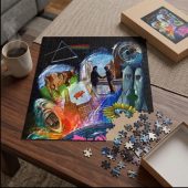 Pink Floyd Puzzle - DSOTM WYWH Animals Album Collage oil painting Pink Floyd Puzzle - DSOTM WYWH Animals Album Collage oil painting