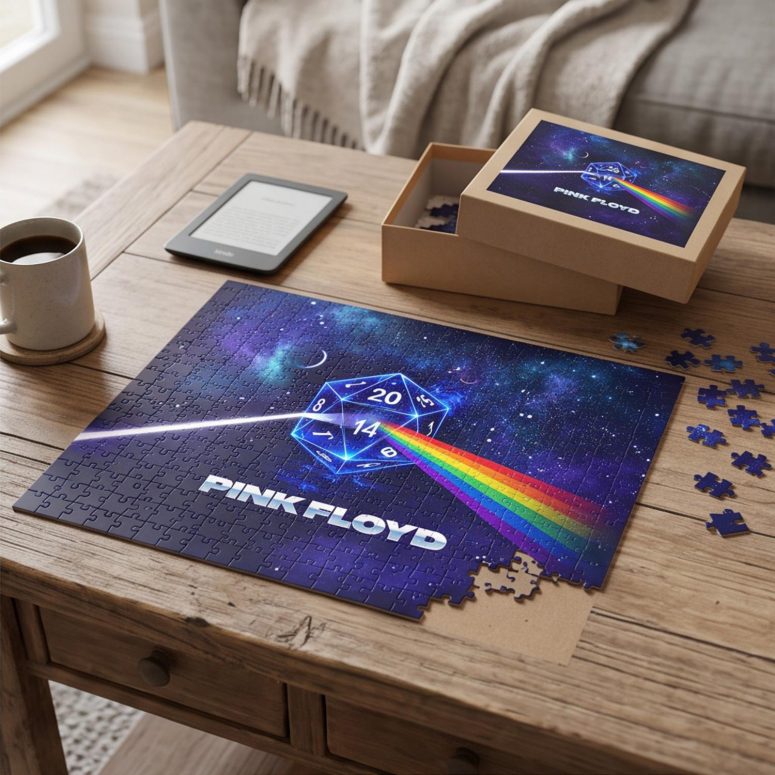 Pink Floyd Puzzle - DSOTM x Dungeons and Dragons Dice