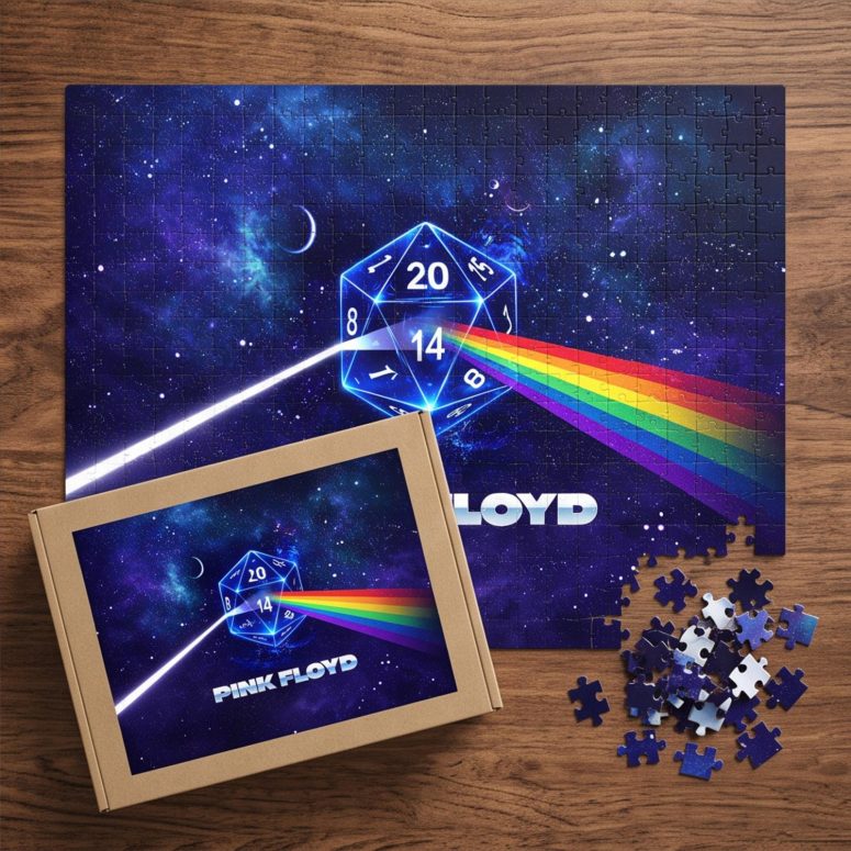 Pink Floyd Puzzle - DSOTM x Dungeons and Dragons Dice