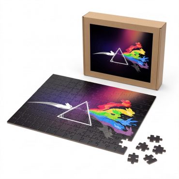 Pink Floyd Puzzle - Eeve Evolution Dark Side Of The Moon Pokemon