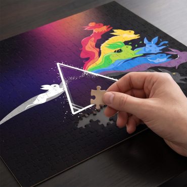 Pink Floyd Puzzle - Eeve Evolution Dark Side Of The Moon Pokemon