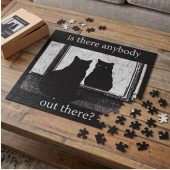 Pink Floyd Puzzle - Is There Any Body Out There Funny Witchy Cat Pink Floyd Puzzle - Is There Any Body Out There Funny Witchy Cat