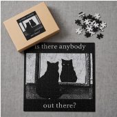 Pink Floyd Puzzle - Is There Any Body Out There Funny Witchy Cat Pink Floyd Puzzle - Is There Any Body Out There Funny Witchy Cat