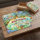 Pink Floyd Puzzle - Pink Floyd in concert at Pompeii Watercolor