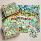 Pink Floyd Puzzle - Pink Floyd in concert at Pompeii Watercolor