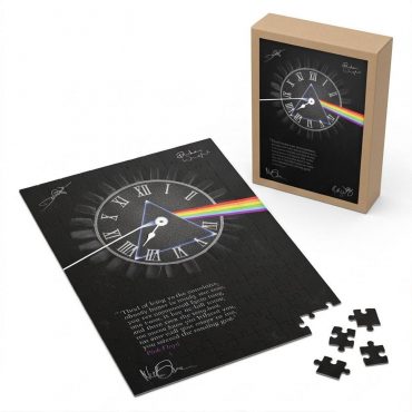 Pink Floyd Puzzle - Pink Floyd quote Time Art Pre Signed