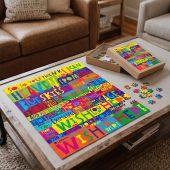 Pink Floyd Puzzle - Pink Floyd Wish You Were Here Limited Edition Art Print Signed LyricArt
