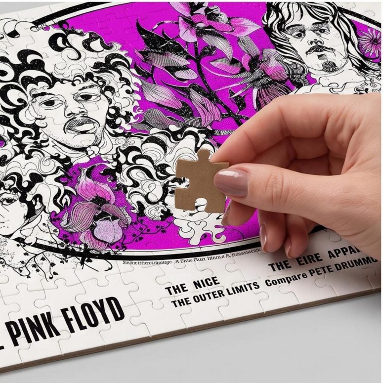 Pink Floyd Puzzle - Tallenge Pink Floyd And Jimi Hendrix 1967 Vintage UK Concert