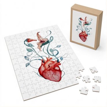 Pink Floyd Puzzle - The Wall Flower Heart What shall we do now Pink Floyd Puzzle - The Wall Flower Heart What shall we do now