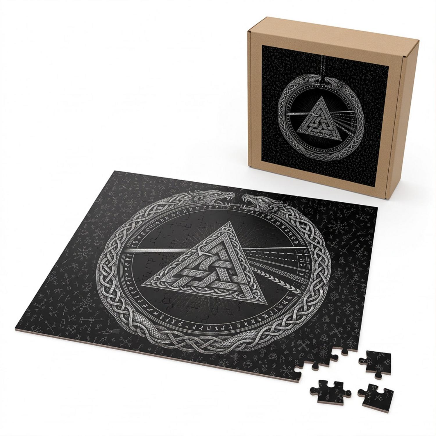 Pink Floyd Puzzle - Viking Valknut Dark Side Of The Moon Pink Floyd Puzzle - Viking Valknut Dark Side Of The Moon