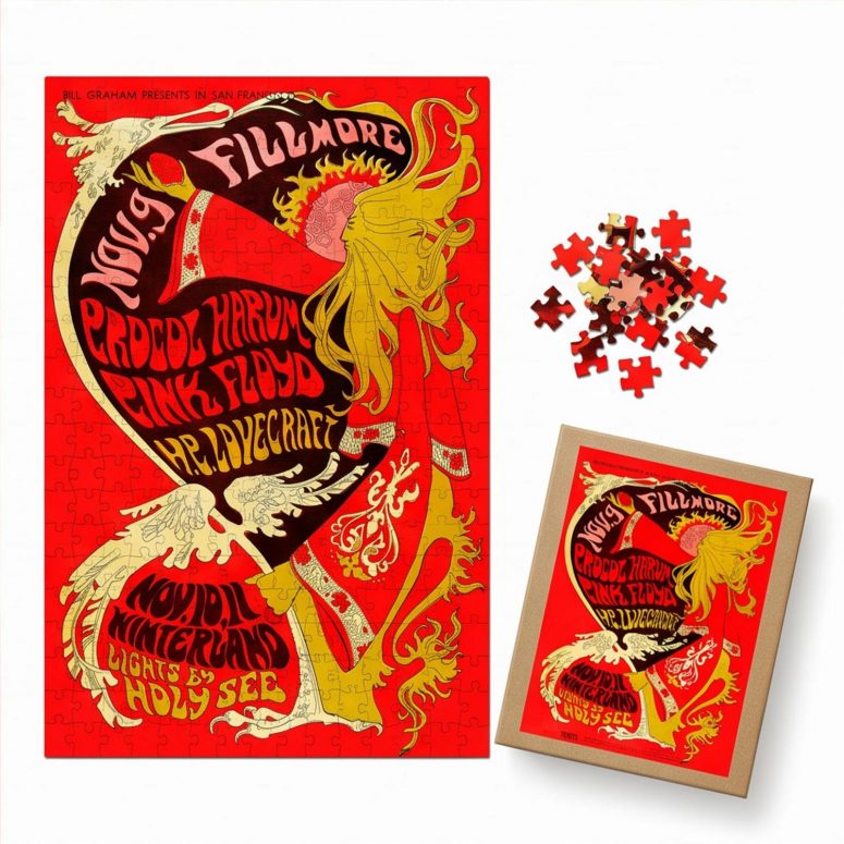 Pink Floyd Puzzle - Vintage Concert Poster from Fillmore Auditorium Pink Floyd Puzzle - Vintage Concert Poster from Fillmore Auditorium