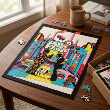 Pink Floyd Puzzle - Wish You Were Here Animals Atom Mother Psychedelic Art