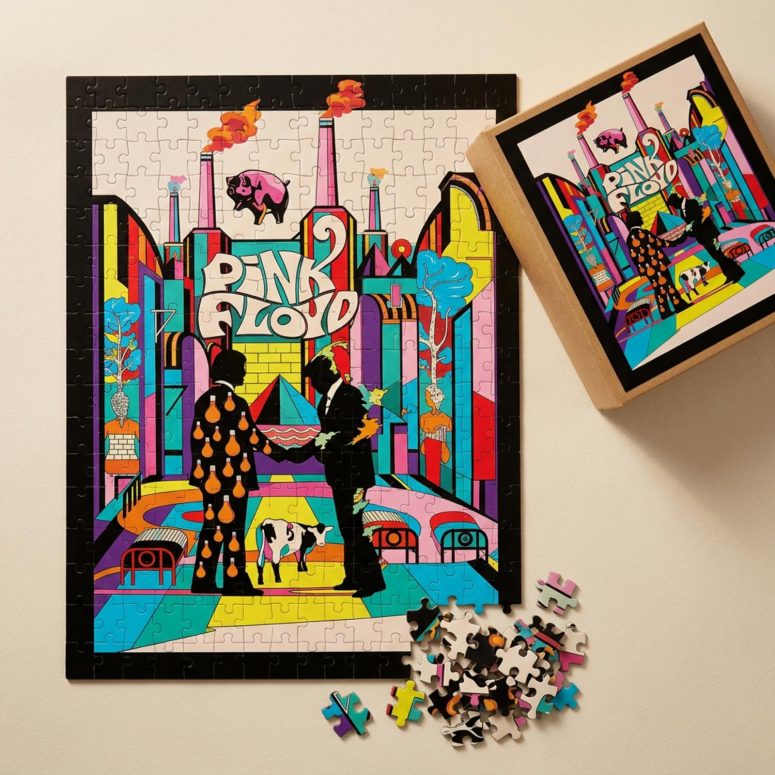 Pink Floyd Puzzle - Wish You Were Here Animals Atom Mother Psychedelic Art Pink Floyd Puzzle - Wish You Were Here Animals Atom Mother Psychedelic Art