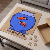 Pink Floyd Puzzle - Wish You Were Here lost souls in Fish Bowl Doodle Art