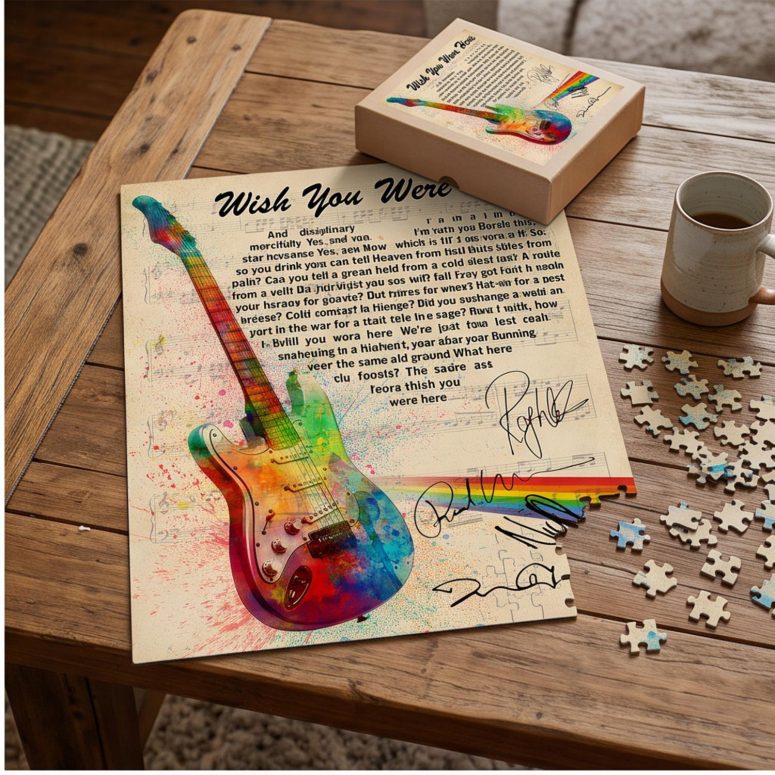 Pink Floyd Puzzle - Wish You Were Here Pink Floyd Sign Guitar