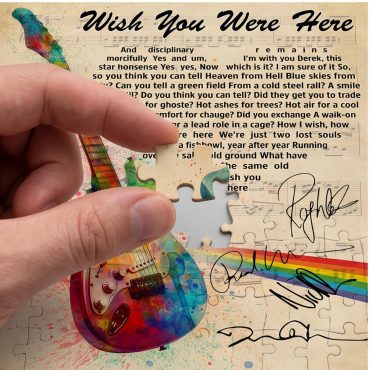 Pink Floyd Puzzle - Wish You Were Here Pink Floyd Sign Guitar