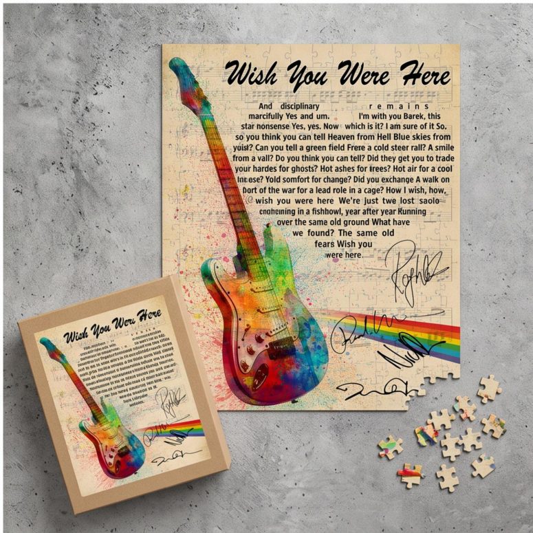 Pink Floyd Puzzle - Wish You Were Here Pink Floyd Sign Guitar