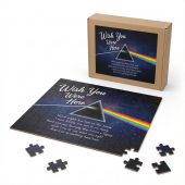 Pink Floyd Puzzle - Wish You Were Here With Guitar Typography And Signatures