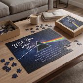 Pink Floyd Puzzle - Wish You Were Here With Guitar Typography And Signatures