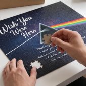 Pink Floyd Puzzle - Wish You Were Here With Guitar Typography And Signatures
